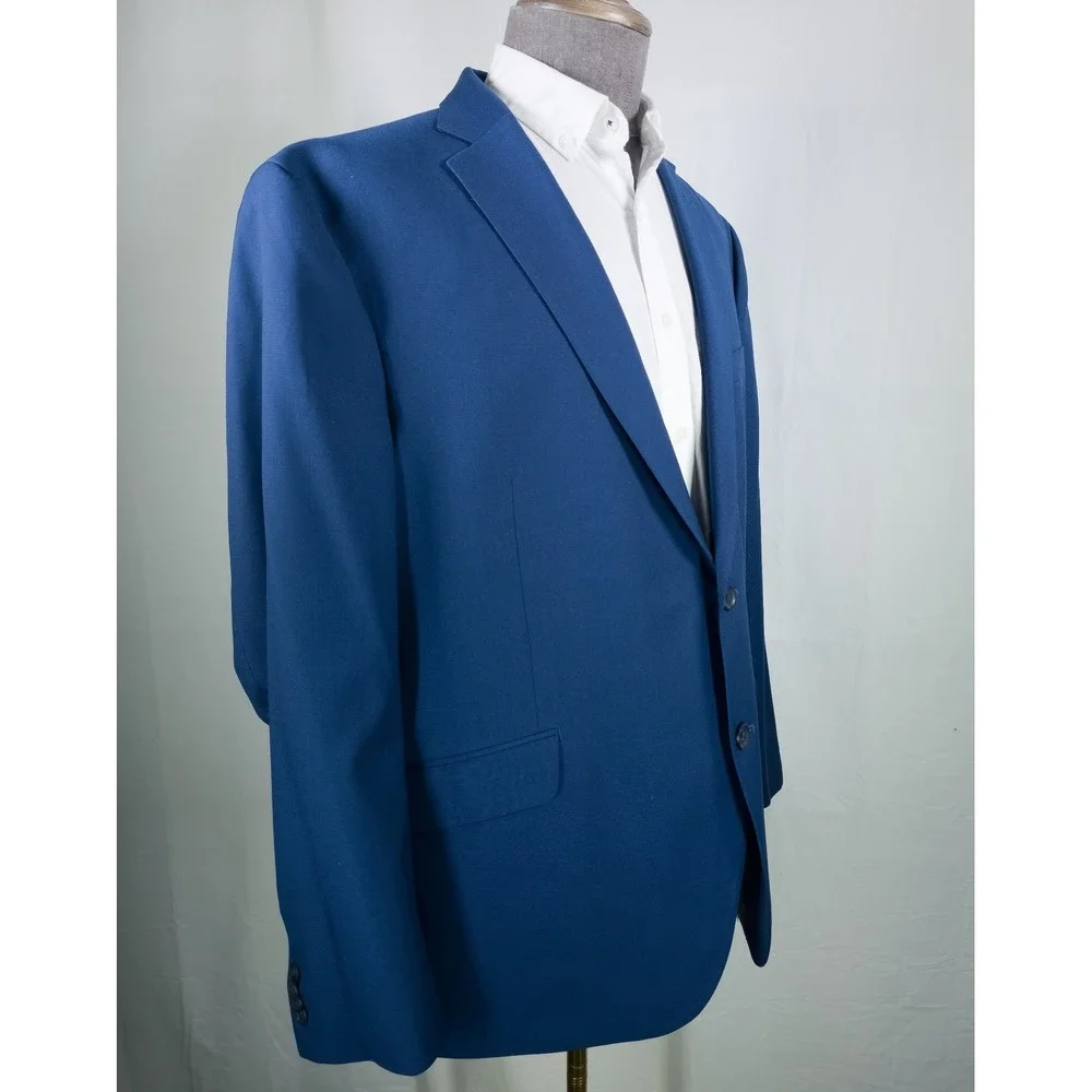 Kenneth Cole Reaction Mens Suit Jacket 48R Blue Blazer Business Casual NWT